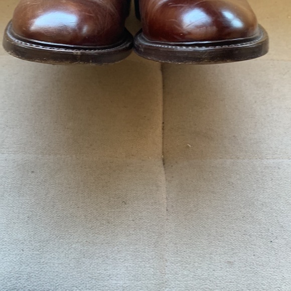 BERGAMO Men's Brown Lace-UP Oxford Dress Shoe Made In Italy Size 9.5 - Picture 7 of 15